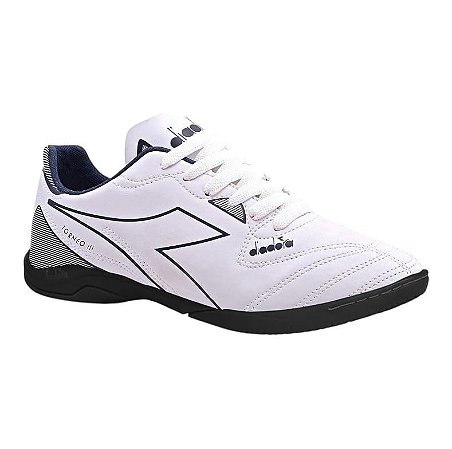 Chuteira Unissex Diadora Torneo III Futsal Branco e Marinho