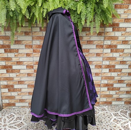 Capa Oxford preto/roxo