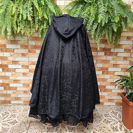 Capa renda forrada preta