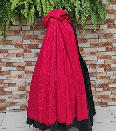 Capa renda forrada vermelha