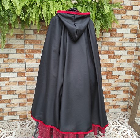 Capa Oxford preto/vermelho