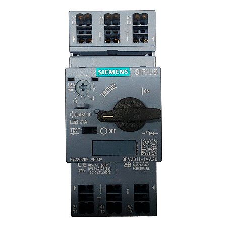 Interruptor Automático Disjuntor 3RV2011-1AA20 SIEMENS