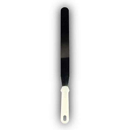 Espátula de Confeiteiro para Alisar Reta Profissional 30cm Inox Gallizzi