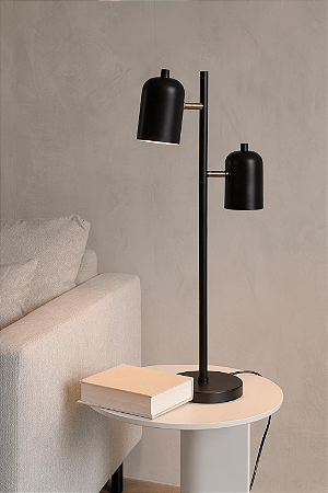 Luminária de Mesa Anne Dupla Com Cúpula Articulada