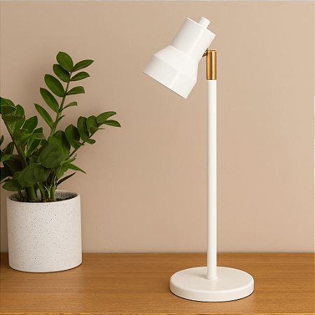 Luminária de Mesa Robbie Com Cúpula Articulada