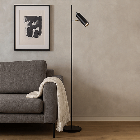 Luminária de Piso Sofhie — Design Minimalista, Cúpula Articulada e Luz Aconchegante