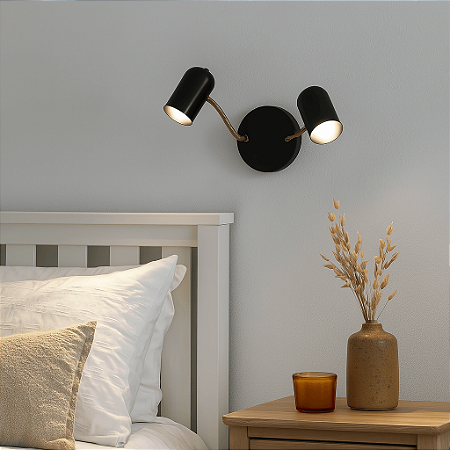 Arandela de Parede Dumas Com Cúpula Articulada