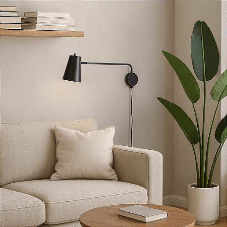 Arandela de Parede Maria Com Cúpula Articulada