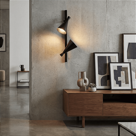 Trilho de Parede Lotti 1 metro e 2 Spots Direcionáveis