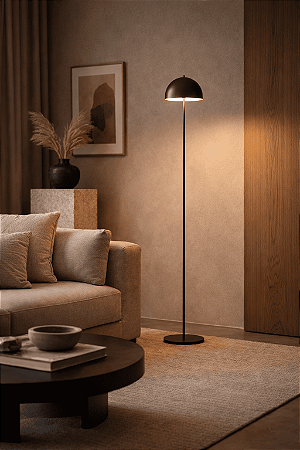 Luminária de Piso Sorela com Cúpula e Base Fixa