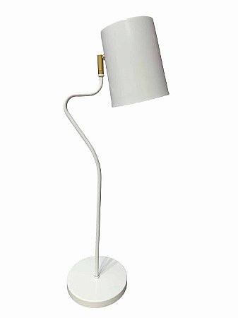 Luminária de Mesa Marlow Com Haste Curvada e Cúpula Articulada