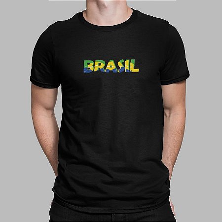 Camiseta Masculina Estampada Manga Curta 100% Algodão - Mistura Brasileira