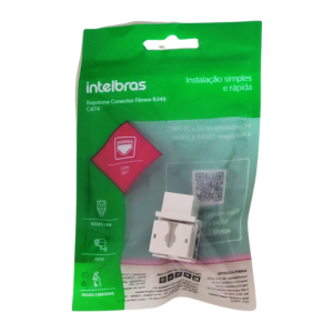 Conector Rj45 Femea 90 Cat 6 Keystone Jack - Intelbras