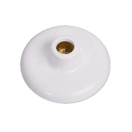 Plafon bocal porcelana e27 branco - Ilumi