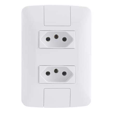 Conjunto 4x2 com 2 Tomadas 2P+T Tramontina Aria 20A