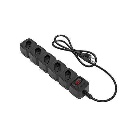 Protetor Eletrônico Intelbras com 5 Tomadas EPE 205 Preto