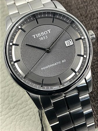 Rel gio TISSOT Luxury Powermatic 80 Anthracite Dial Men s Watch