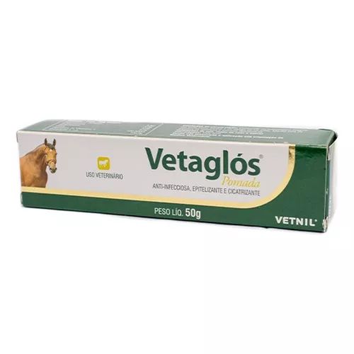 Pomada Cicatrizante Vetnil Vetaglos para Equinos 50g