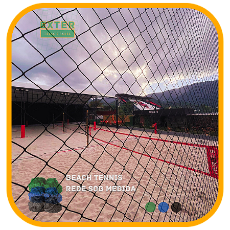 Rede de Proteção Esportiva para Quadra de Beach Tennis e Tênis no Fio 2 Malha 5 cm em Seda (Sob Medida)