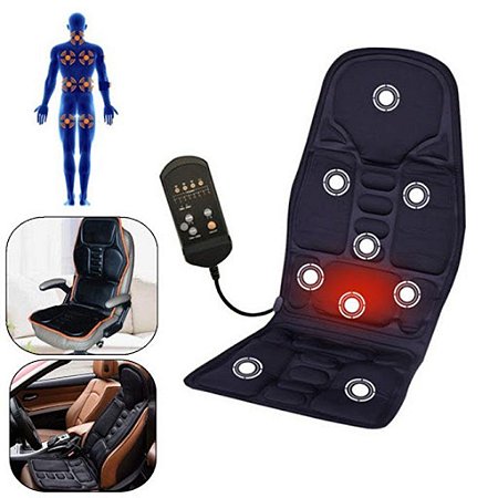 Aparelho Massageador Corporal Assento Massagem Lombar Pescoço Costas Alivia Dores