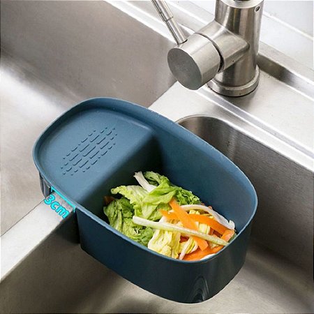 Escorredor Cesta Drenagem Frutas Vegetal Esponja Rack Drenagem C/ Encaixe