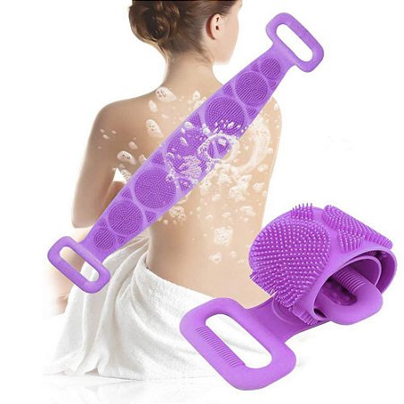 Esponja de Banho Esfoliante Corporal Massagem Costas Bucha