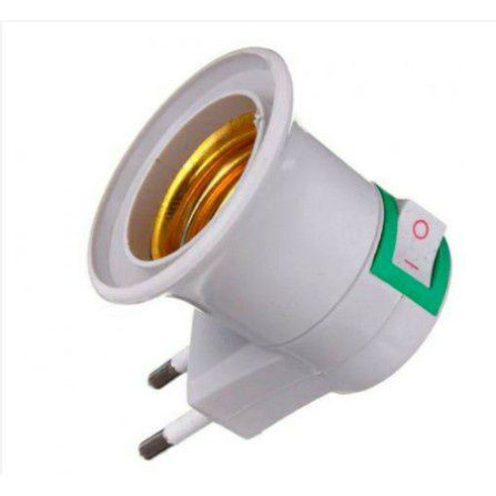 Adaptador de lampada Soquete E27 Bocal Tomada Botão Liga Desliga