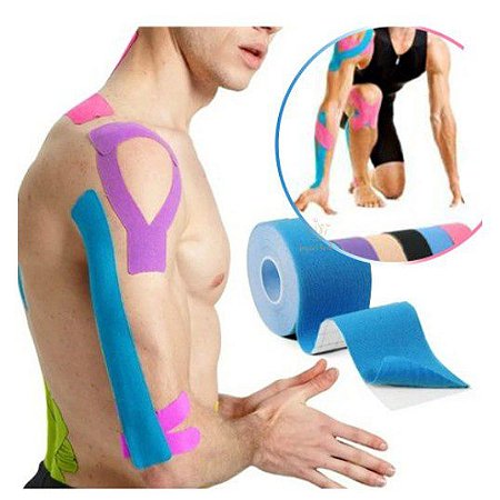 Fita Kinesio Tape Fisioterapia Bandagem Elástica Ortopedia