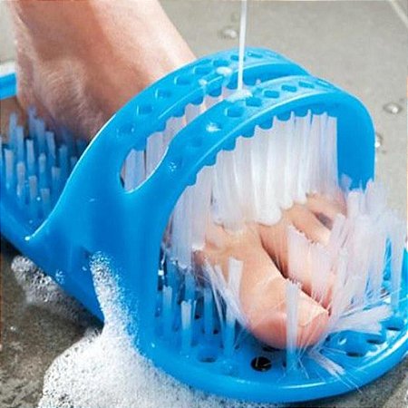 Pé De Chinelo De Massagem Banho Escova Lava Pés Esfoliante