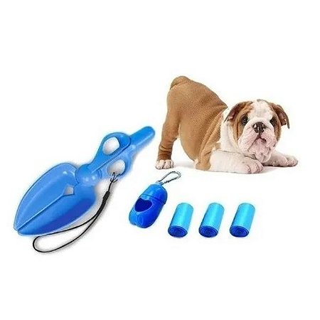 Pá Coletora Pazinha Pet Coletor Tesoura Fezes Cachorro Gato