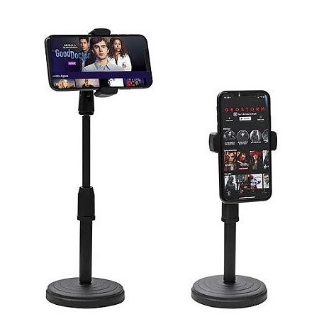 Tripé Celular Mesa Portátil 360° Base Super Estável