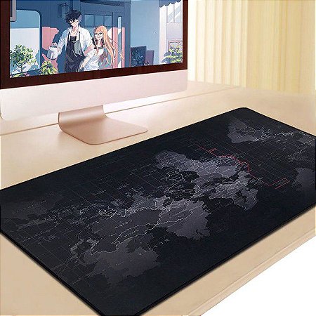Mouse Pad Gamer Emborrachada Superfície Seda 70x30 Mesa Jogo