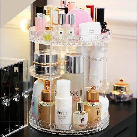 Organizador de Cosmetico Maquiagem 360 Giratório Acrilico
