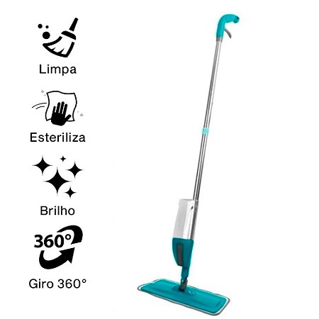 Rodo Mop Spray Microfibra Limpeza Reservatório Esfregão