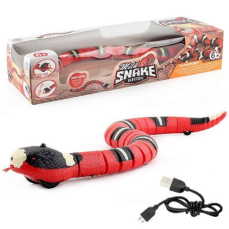 Cobra Elétrica Para Gatos Brinquedo Pet Sensor Recarregável