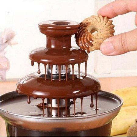 Maquina Cascata de Chocolate Fondue Fonte Elétrica 110V E 220V Profissional
