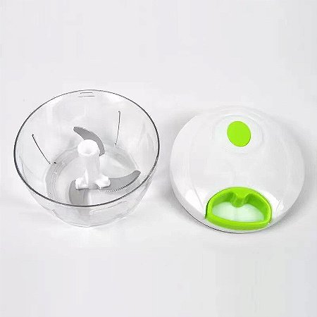 Mini Processador Manual Alimentos 3 ou 2 Lâminas Inox Triturador Picador Legumes Carnes Frutas Verduras