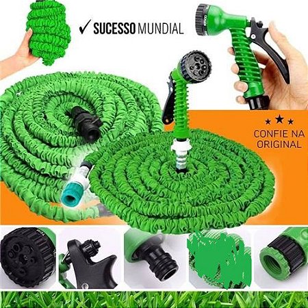 Mangueira Jardim Magica Retrátil Flexível Irrigação Elásticas Expansível 7 Tipos De Jato