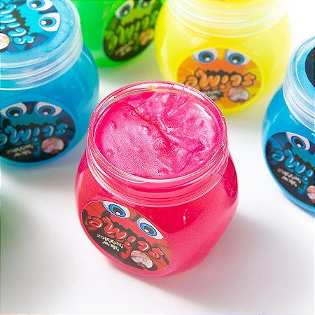 Massinha Infantil Super Slime Geleca com Animal ou Dinossauro Surpresa Cor Sortida