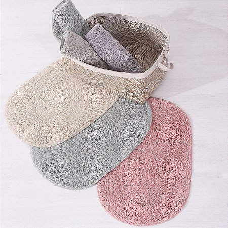 Tapete Antiderrapante Banheiro Absorvente Cozinha Microfibra Oval Quarto Decoração Entrada Porta Capacho Macio