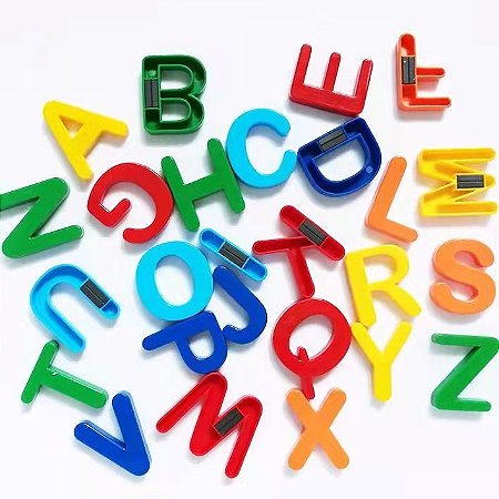 Alfabeto Magnético Infantil 43 Letras E Números Imantados E Educativos