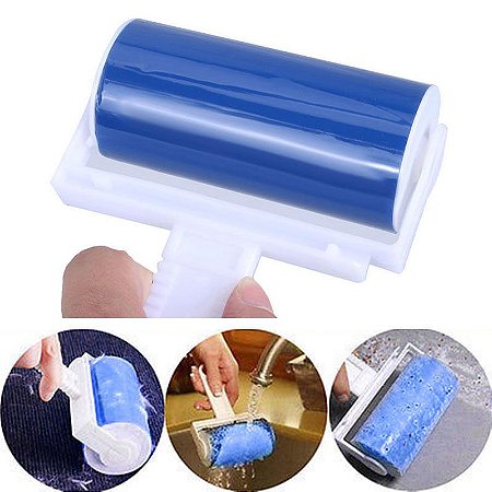 Rolo Lavável Tira Pelos Ecológico Cabelos De Roupas Reutilizável Silicone Borracha