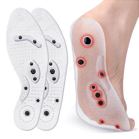 Palmilha De Silicone Ortopédica Magnética Ajustável Massagem Acupuntura Reflexologia Alivio De Dores