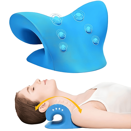 Alongador Cervical Travesseiro Ortopédico Pescoço Almofada De Massagem Dor No Ombro Alívio Corretor
