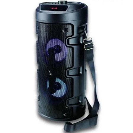 Caixa De Som Amplificada Bluetooth Com Controle E Microfone Digital Radio Com Usd Sd Auxiliar Karaok