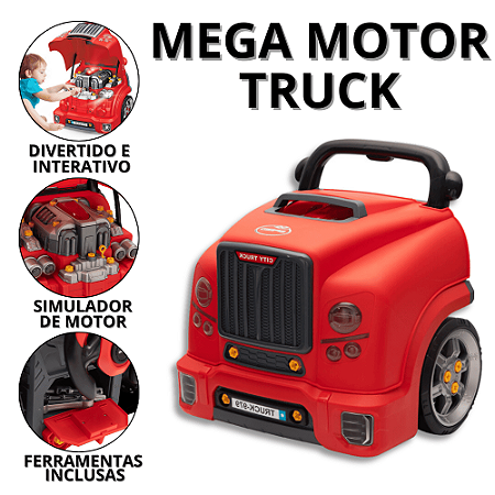 Motor De Brinquedo Para Montar Brinquedos De Menino Caminhão Master Ferramentas Infantil