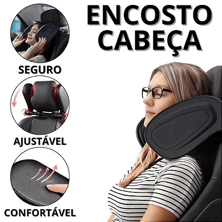 Travesseiro Encosto Almofada De Cabeça Para carro Apoio De Pescoço Viagem Assento Ajustável veiculo