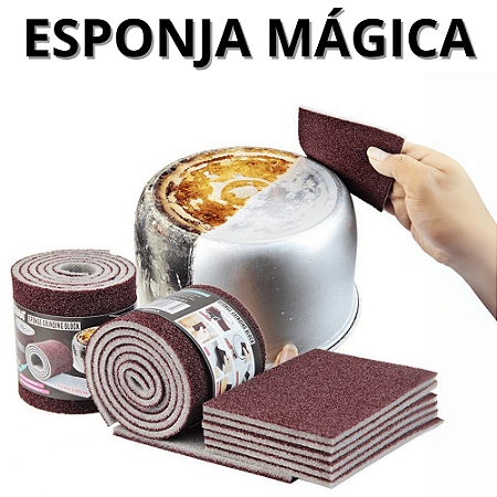 Esponja Magica Para Limpeza Pesada Remoção Ferrugem Melamina Inox Tira Manchas Multiuso Cozinha