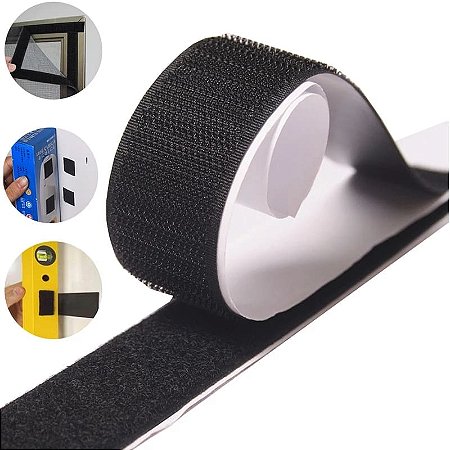 Velcro Adesivo Dupla Face 2M Fecho De Contato Casa Decoração Quadro Roupas Tapete Cabos Suportes Objetos
