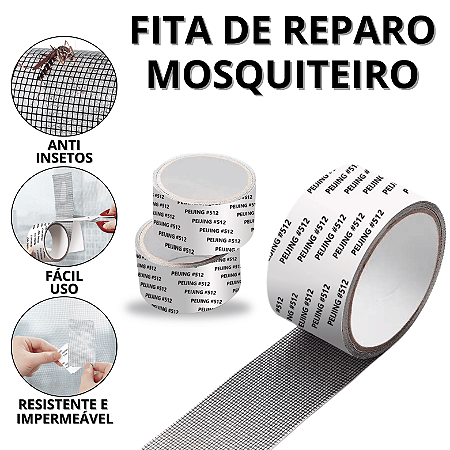 Fita Adesiva Para Tela Mosquiteiro Rolo Adesivo Fitas Adesivas Impermeável Fibra De Vidro Reparo